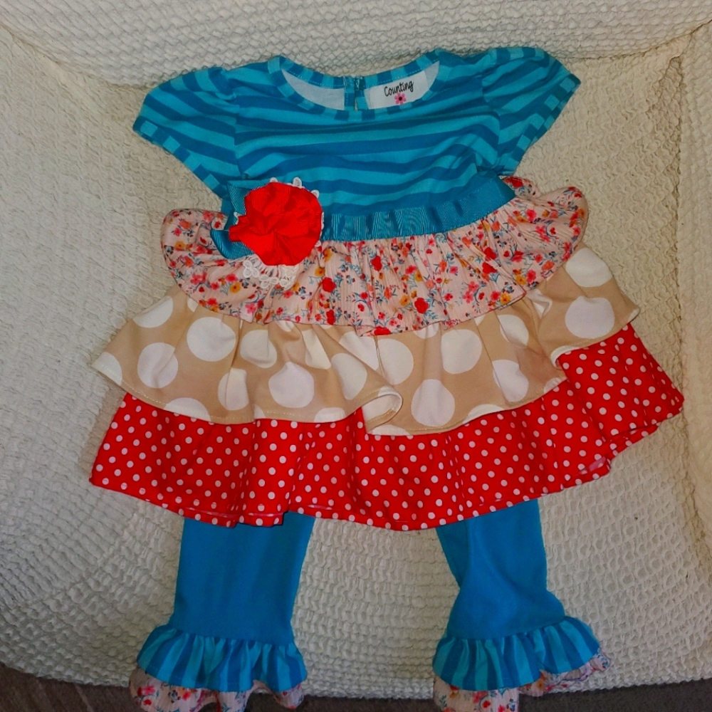 Girls Counting Daisy Boutique Outfit